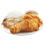 Chickenjoy and Burger Steak with Rice Value Meal (2 Pieces)