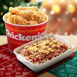 Chickenjoy with Jolly Spaghetti and Drink (1 Piece)