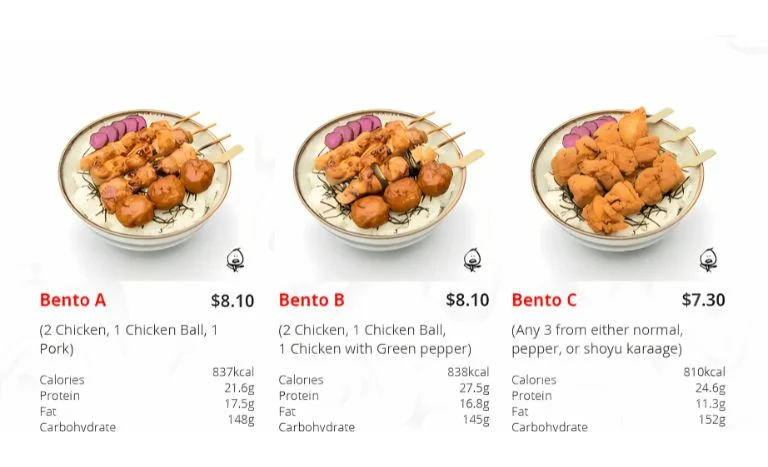 Tori Q Bento Sets Menu Singapore