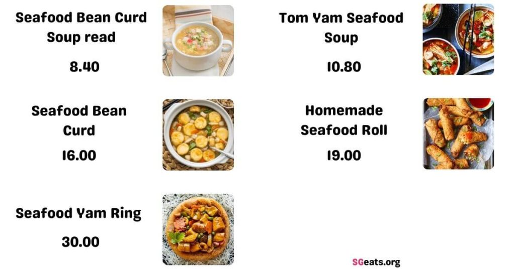 East Ocean Seafood Restaurant Menu Singapore