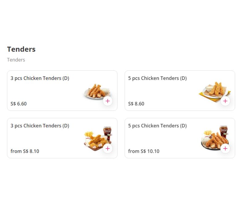 Jollibee Tenders Menu Price