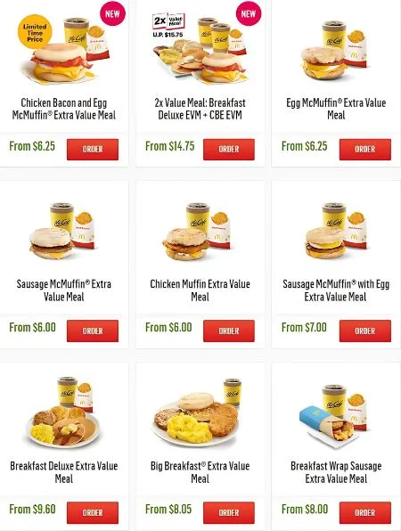 McDo Breakfast Menu Singapore