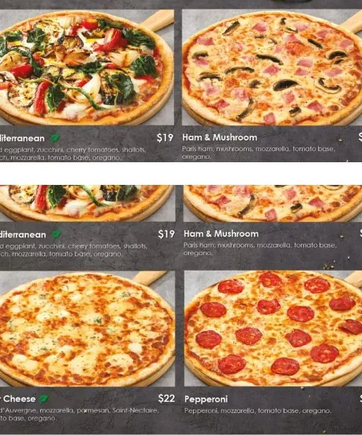 Pizza Menu