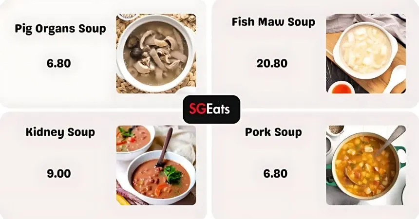 Seng Kee Soups Menu singapore