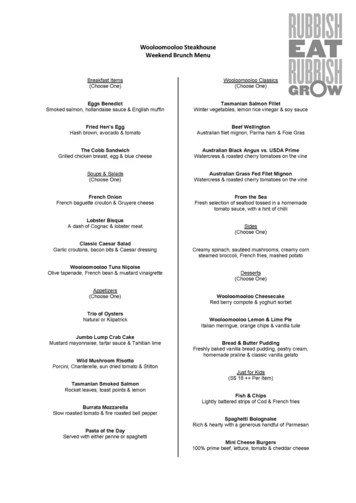 Sides & Soups & Salads Menu In Singapore