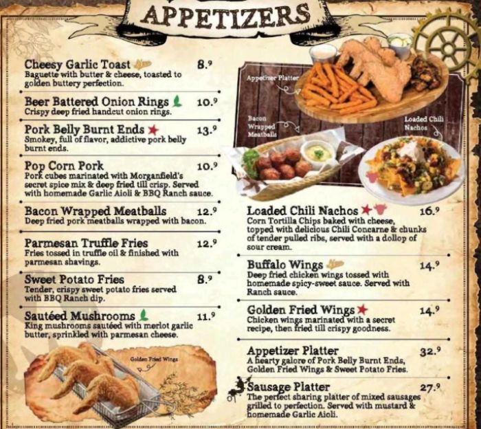 Appetizer Menu Singapore