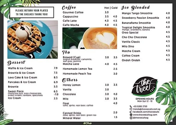 Coffee & Ice Blended Menu In Singapore