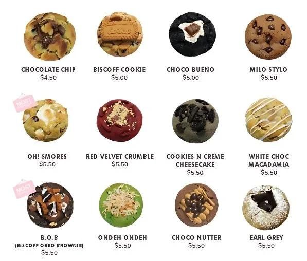 Cookie Menu In Singapore