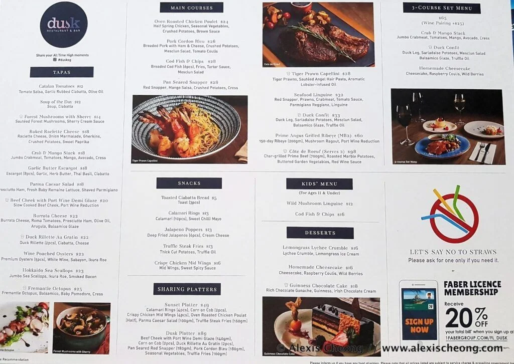 Mains Menu In Singapore