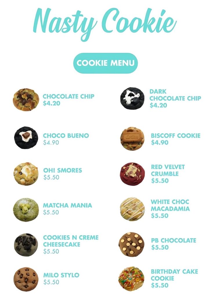 Nasty Cookie Menu In Singapore