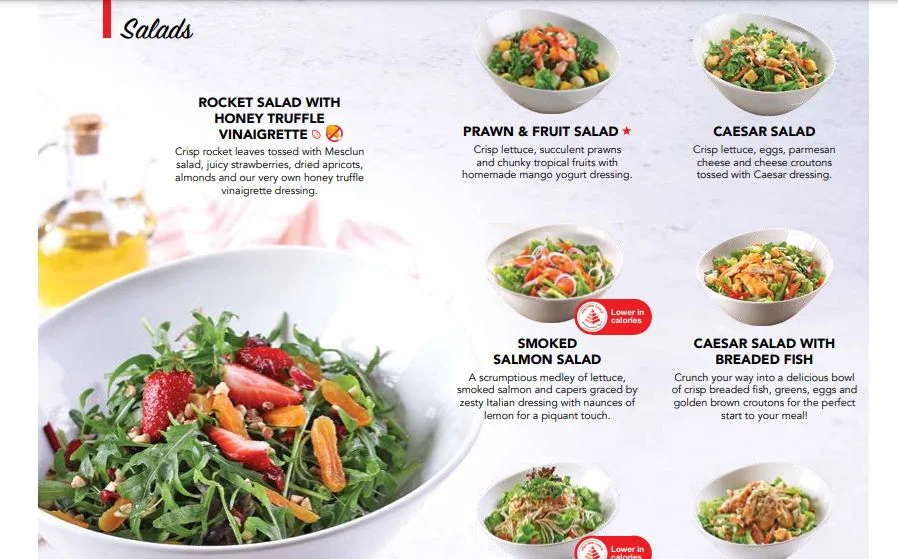 Salad Menu Singapore