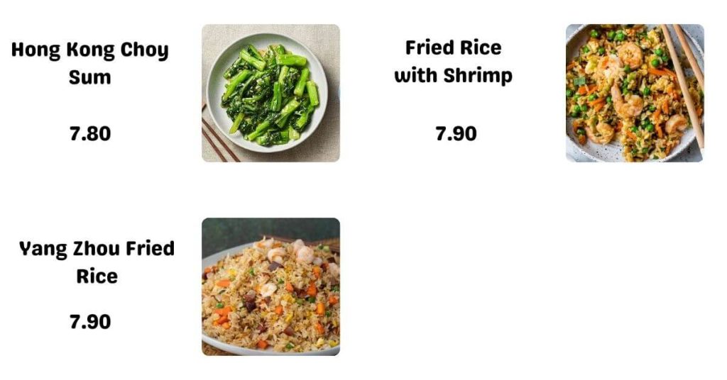 Swee Choon Fried Rice Menu Singapore