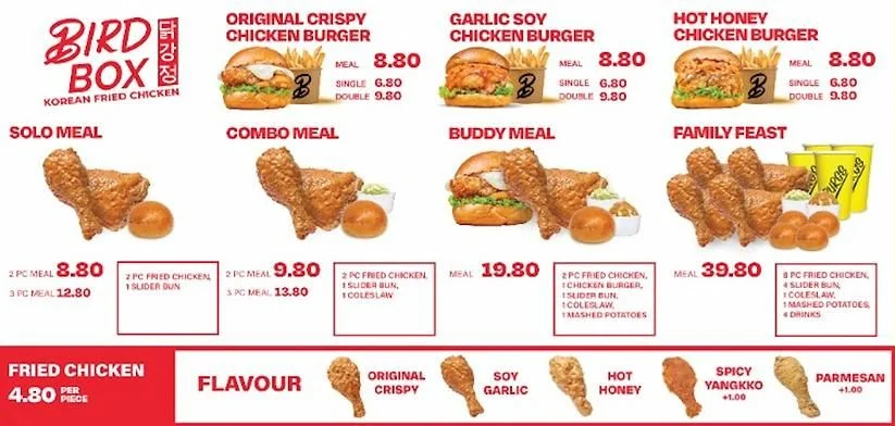 Bird Box Menu in singapore