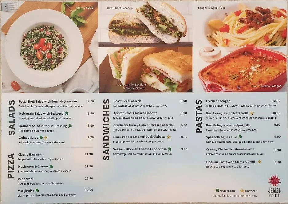 Sandwiches & Pizza Menu In Singapore