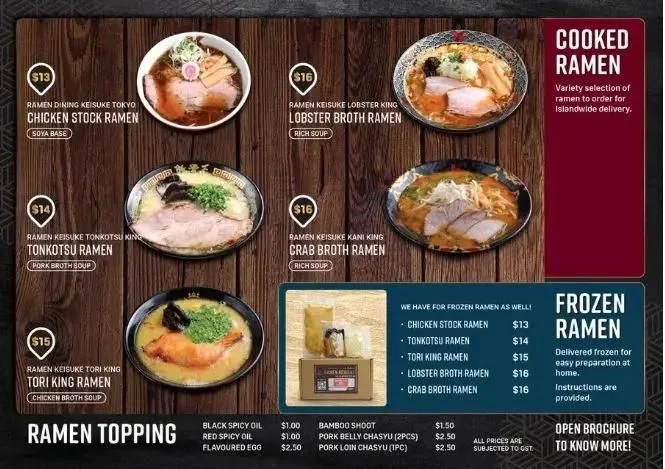 Cooked Menu Singapore 