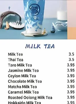 Milk Tea Menu In Singapore