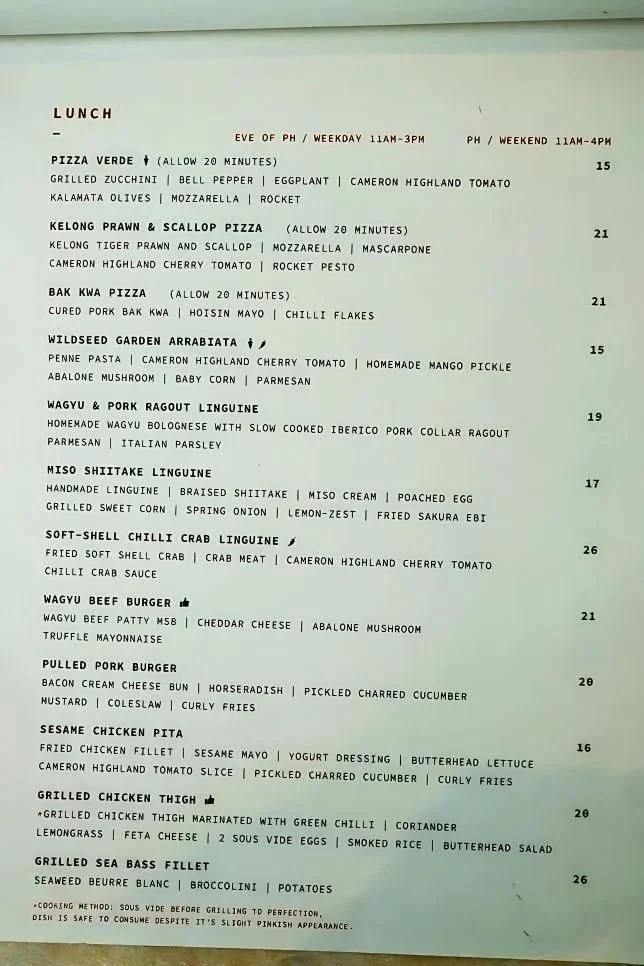 Lunch Menu In Singapore