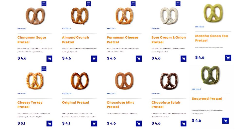 Auntie Annes Pretzels Menu