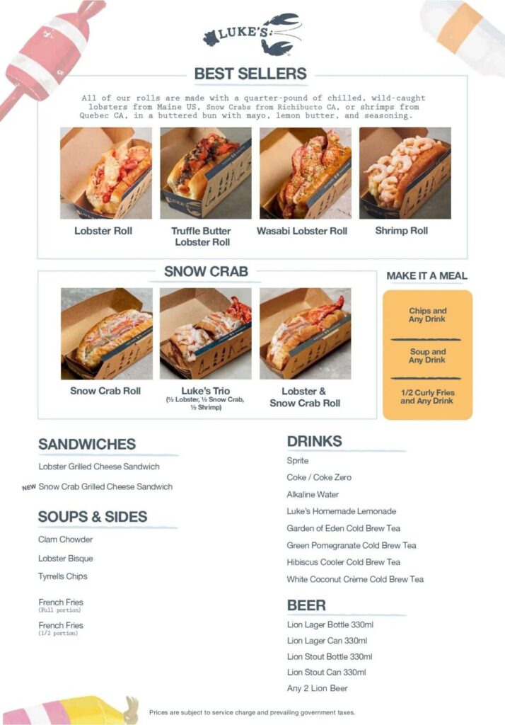 Sandwiches & Soups Menu In Singapore