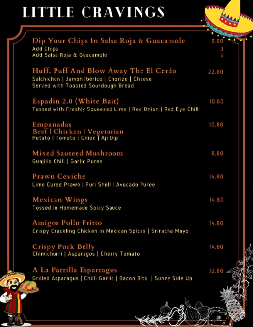 Los Amigos Taqueria Menu With Price Singapore (Updated 2024)