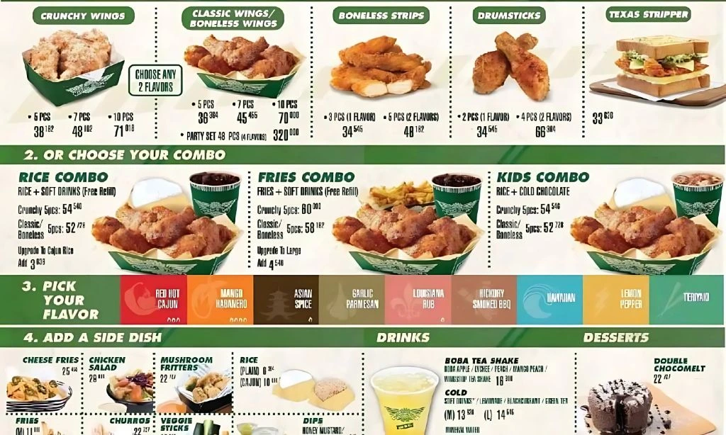 Wingstop Funan Location Menu in Singapore