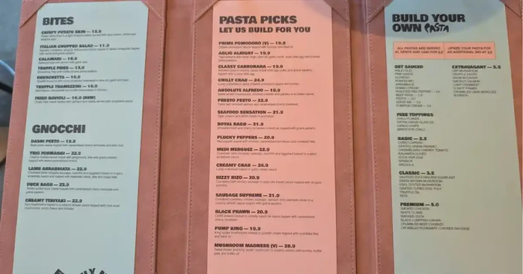 Tipo-pasta-bar-menu-singapore